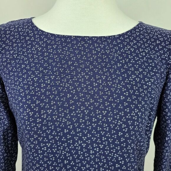 old Navy Long Sleeve Navy Blue Print Mini Dress XS - Picture 3 of 15